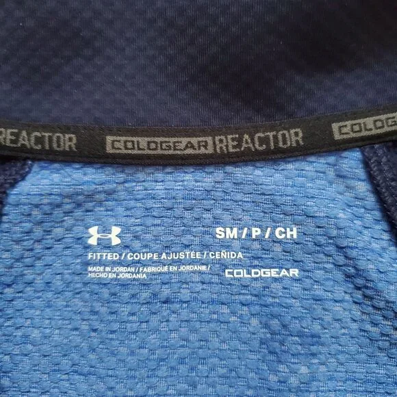 Under Armour Women's Activewear ColdGear Reactor 1/2 Zip Lapis Blue Top Size SM - Picture 9 of 16